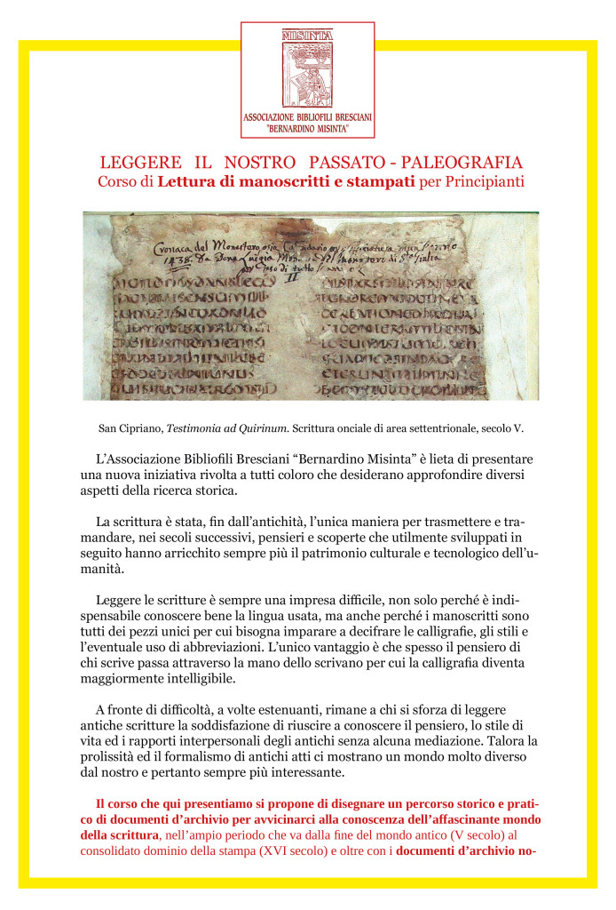 CORSO DI LETTURA-PALEOGRAFIA-1